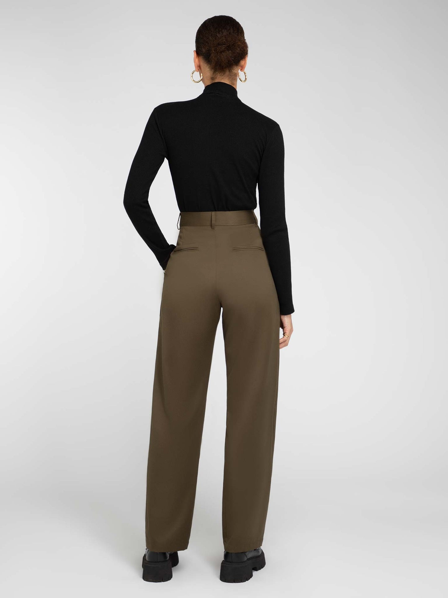 Bianca™ Jersey de Cuello Cisne Negro para Mujer