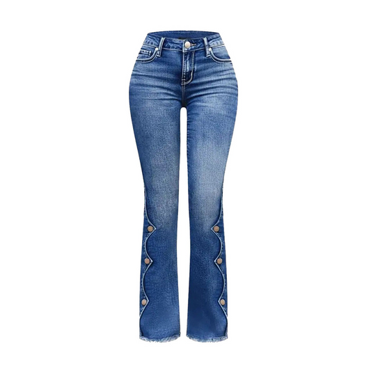 Amelia™ Jeans Acampanados de Tiro Alto para Mujer
