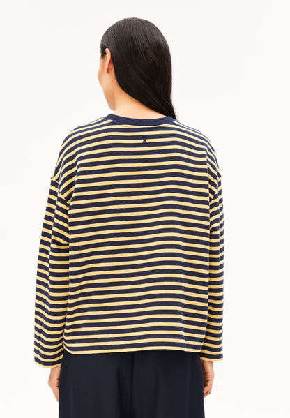 Frankaa™ Sudadera Navy a Rayas Doradas para Mujer