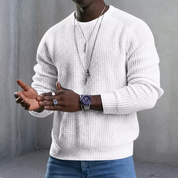 JMIERR™ Jersey Clásico de Cuello Redondo para Hombre