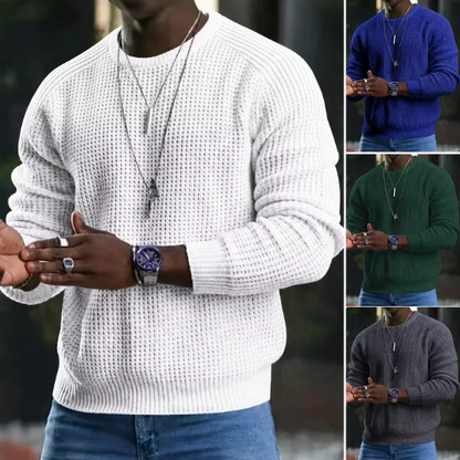JMIERR™ Jersey Clásico de Cuello Redondo para Hombre