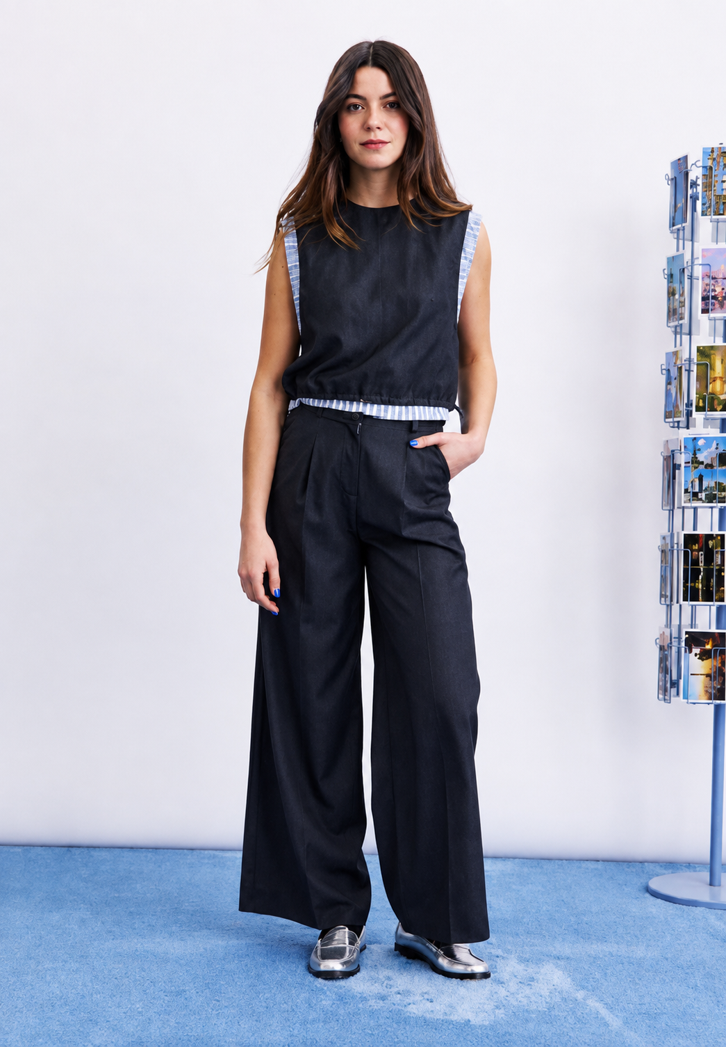 Rebeca™ Pantalón Jagalchi Gris para Mujer