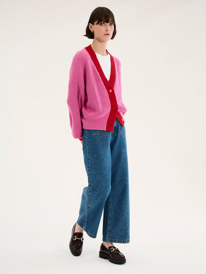 Leticia™ Cárdigan Hopper Rosa y Rojo para Mujer