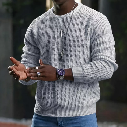 JMIERR™ Jersey Clásico de Cuello Redondo para Hombre