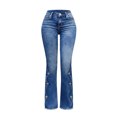 Amelia™ Jeans Acampanados de Tiro Alto para Mujer